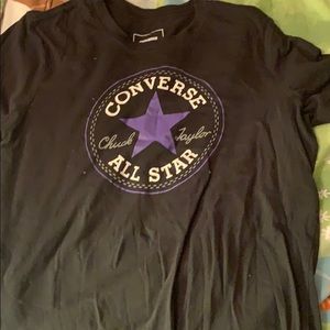 converse black and purple t shirt